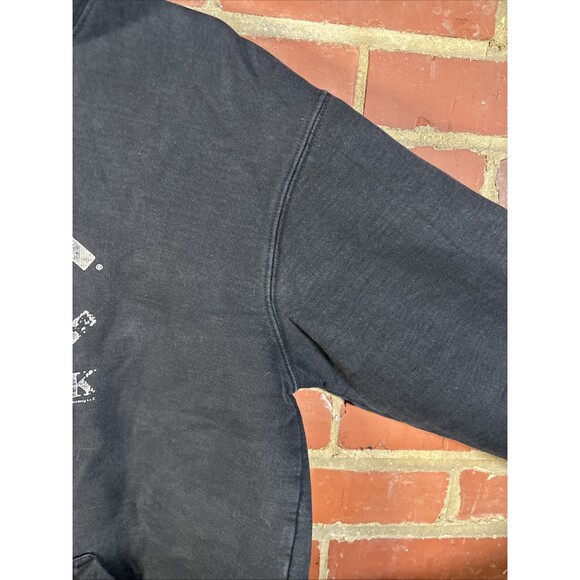 Vintage Y2k AC/DC Hoodie Black 2005 Back In Black Music Pullover Adult Medium - Picture 3 of 6